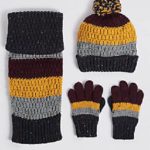 Вязаные комплекты: шарф, шапка и перчатки